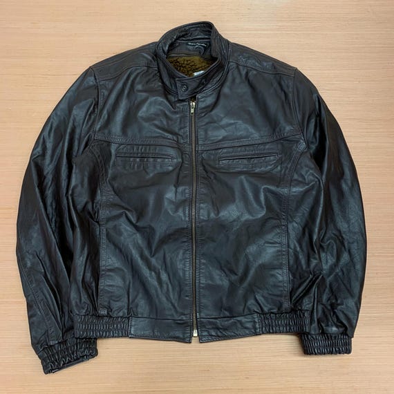 Vintage Jean Pierre Genuine Leather Lined Zip up Jacket Etsy UK