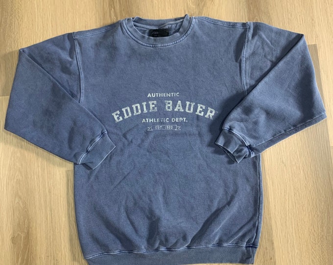 Eddie Bauer long-sleeved T-shirt, men's size XL cotton Charcoal Vintage Second Hand