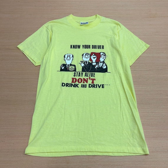 Vintage 1983 Don’t Drink And Drive T-Shirt Size M… - image 1