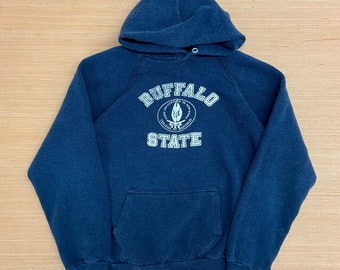 Vintage 1990’s Buffalo State Hoodie Sweatshirt Size Youth Large (14-16)