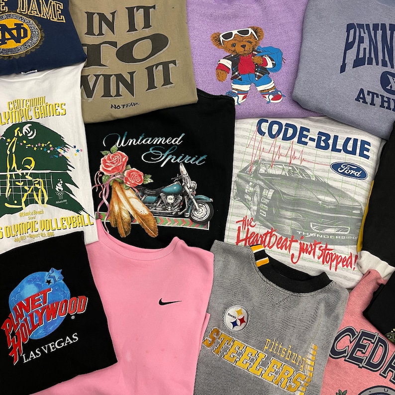 Mens Vintage Mystery Sweatshirt Box University Cities College Etsy