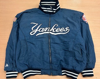 Vintage New York Yankees Majestic MLB Jacke mit durchgehendem Reißverschluss