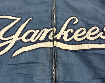 Yankees Majestic XXL ジャケット ネイビー Vintage Majestic New York Yankees Bomber Jacket. Rare Blue