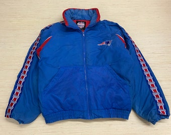 Vintage New England Patriots NFL Full Zip Pullover Jacket By Game Day Phenom Size Medium
