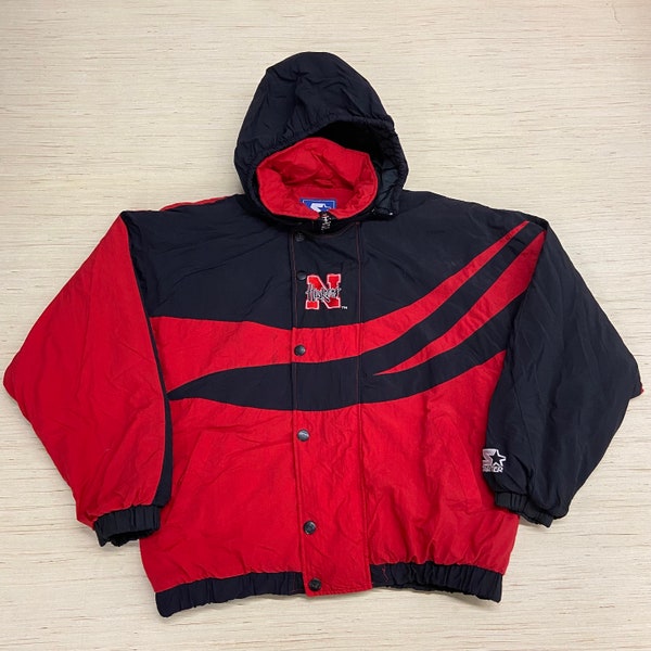 Nebraska Cornhuskers Vintage NCAA Full Zip Windbreaker Jacket size XL