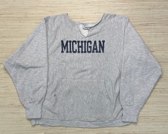 Vintage 1990's Michigan Champion Reverse Weave Sweatshirt maat XL