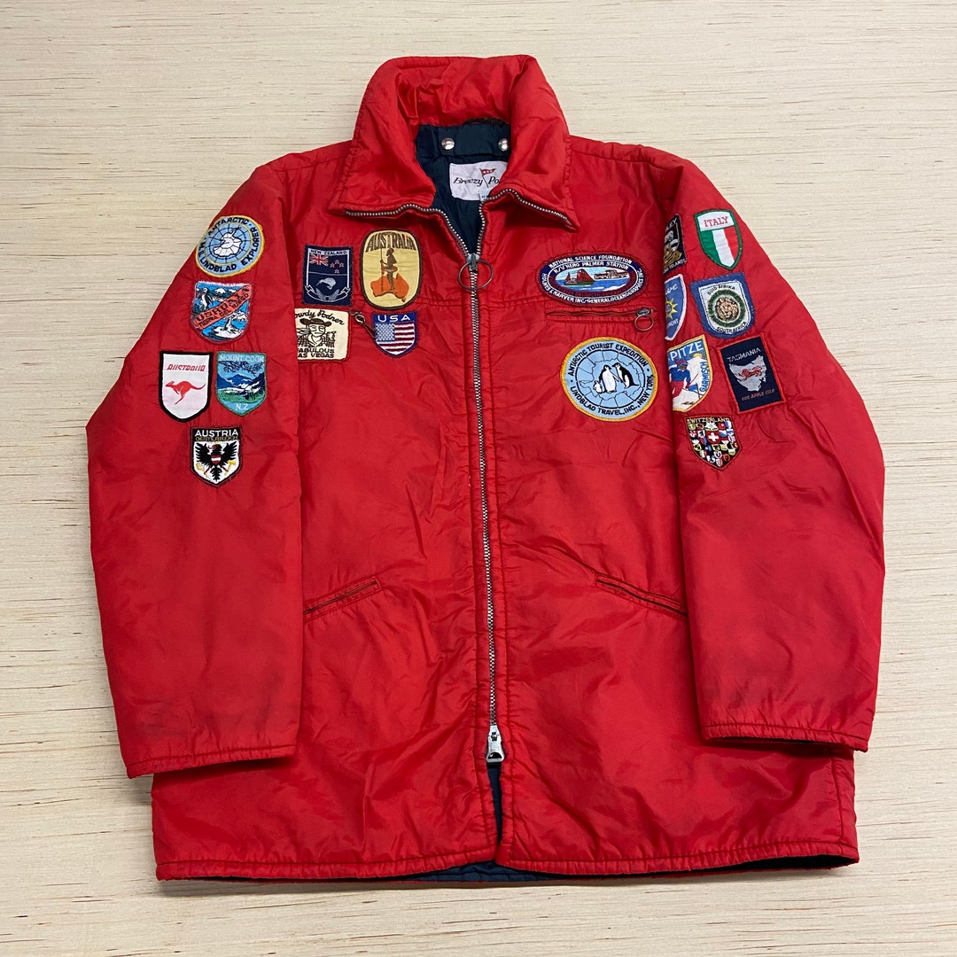 Buy Vintage 1970s World Traveler Patch Full Zip Jacket Size L