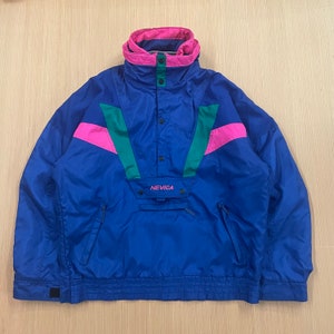 Vintage 1980s Columbia Sportswear Quarter Zip Windbreaker