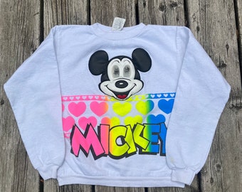 Youth Mickey Mouse Disney Graphic Crewneck Sweater size L(14)