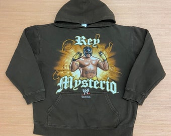 Youth Rey Mysterio WWE Wrestling Vintage Hooded Sweatshirt Size Youth Large