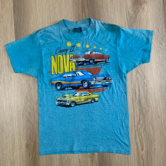 Vintage 1980s Chevy II Nova Graphic T-shirt size M - image 1
