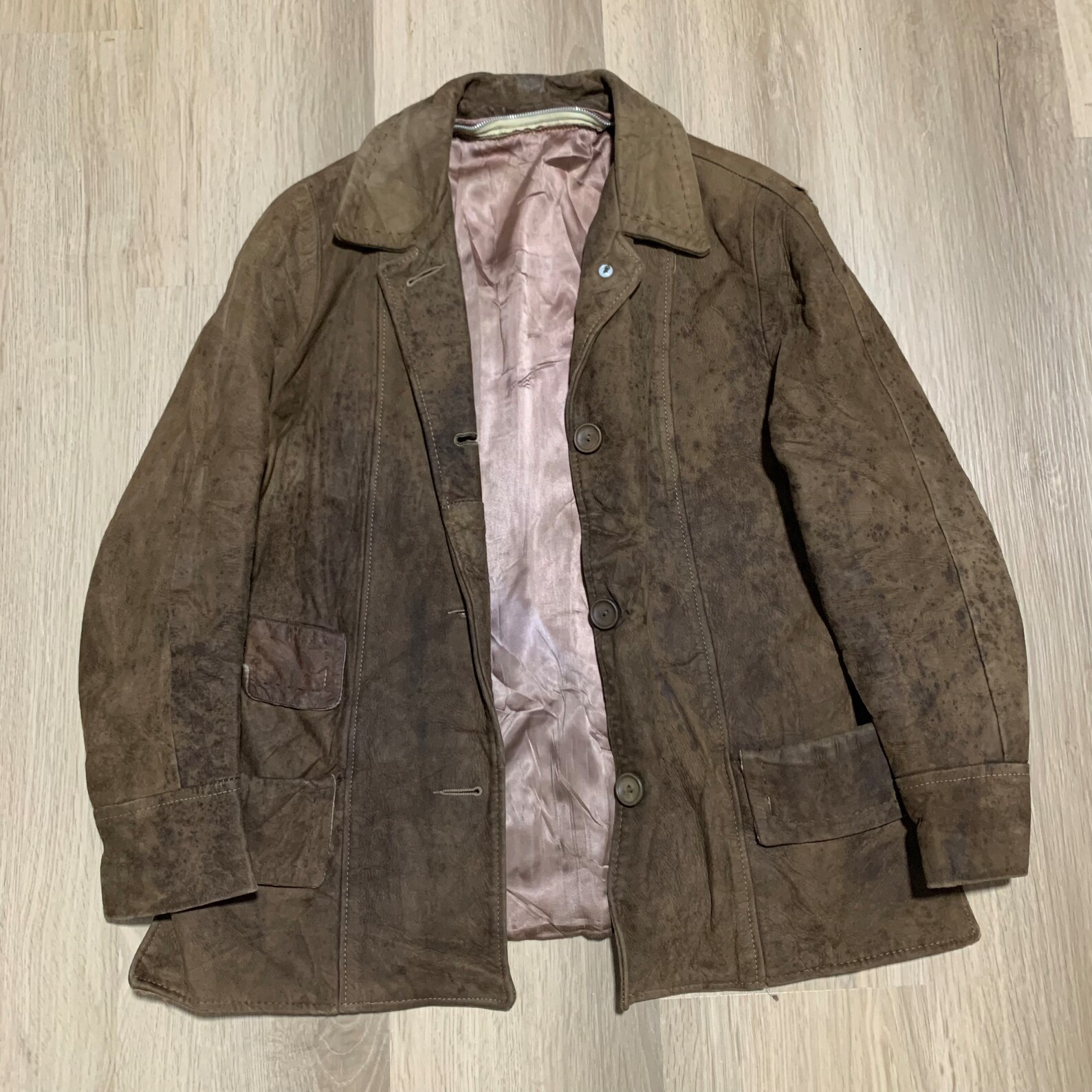 1960s Suede Leather Chore Jacket Etsy