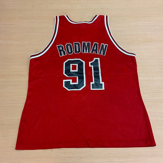 Vintage Chicago Bulls Dennis Rodman Champion Jers… - image 5