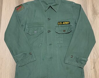 Vintage OG 107 U.S. Army Button Up Military Shirt