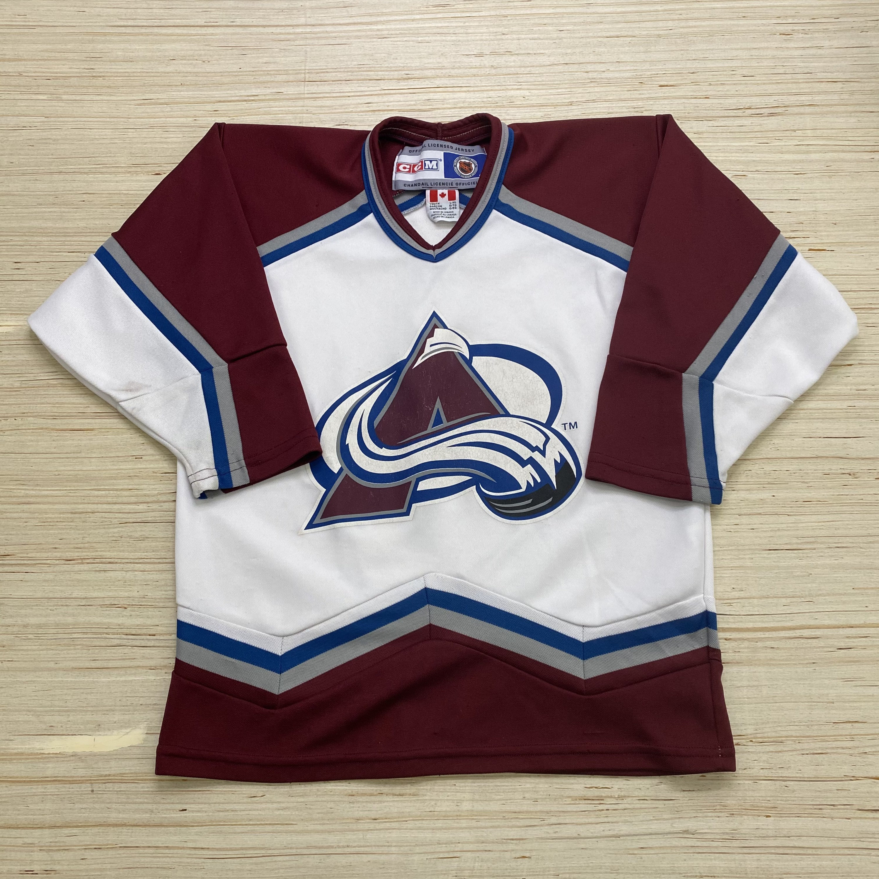 COLORADO AVALANCHE Men Vintage 90s Embroidered Hockey Jersey XL Starter NHL