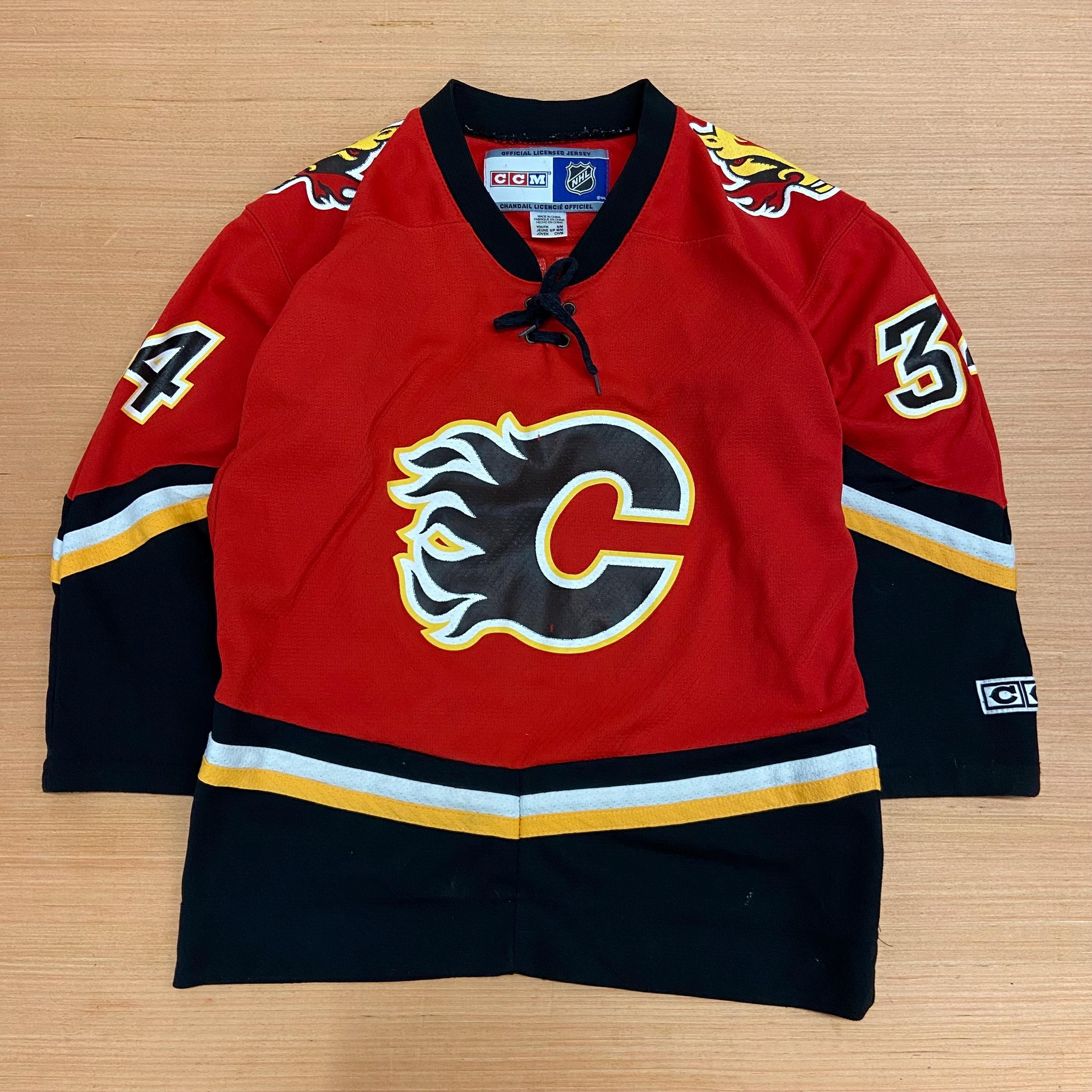 Youth Vintage Calgary Flames NHL CCM Jersey Size Youth Small Etsy Sweden