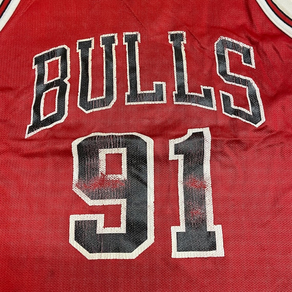 Vintage Chicago Bulls Dennis Rodman Champion Jers… - image 2