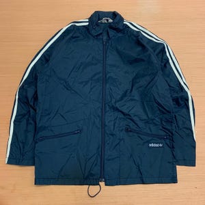 adidas ジャケット ビンテージ 古着 80s adidas トレフォイル ロゴ 刺しゅう パデット