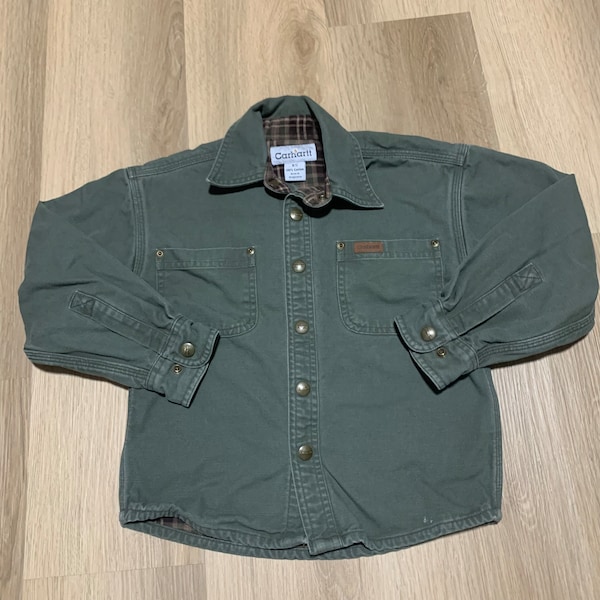 Youth Carhartt Button Up WorkWear Jacket size youth XS