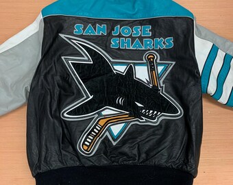 Vintage San Jose Sharks Reversible NHL Jeff Hamilton Leather