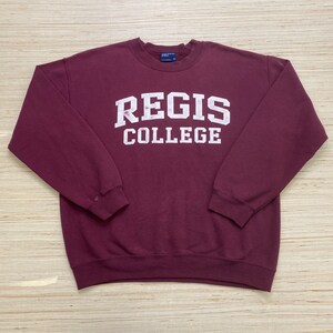 Vintage 1990s Regis College Pullover Sweater Size M Etsy