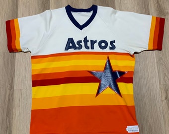 Vintage Houston Astros 1970s MLB Pullover Baseball Jersey Size 