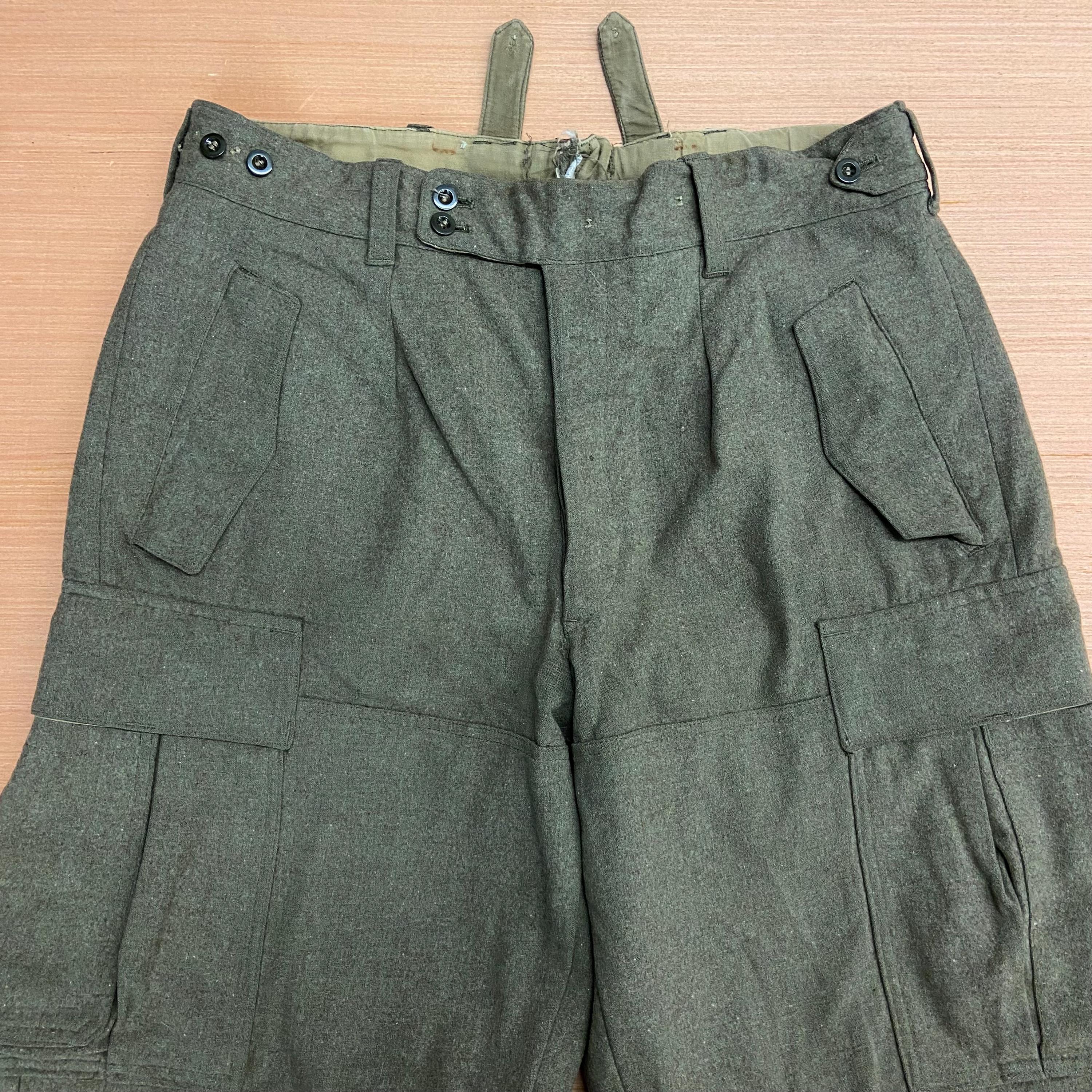 Buy Vintage 1960s German Military Raka Heavy Wool Cargo Pants 