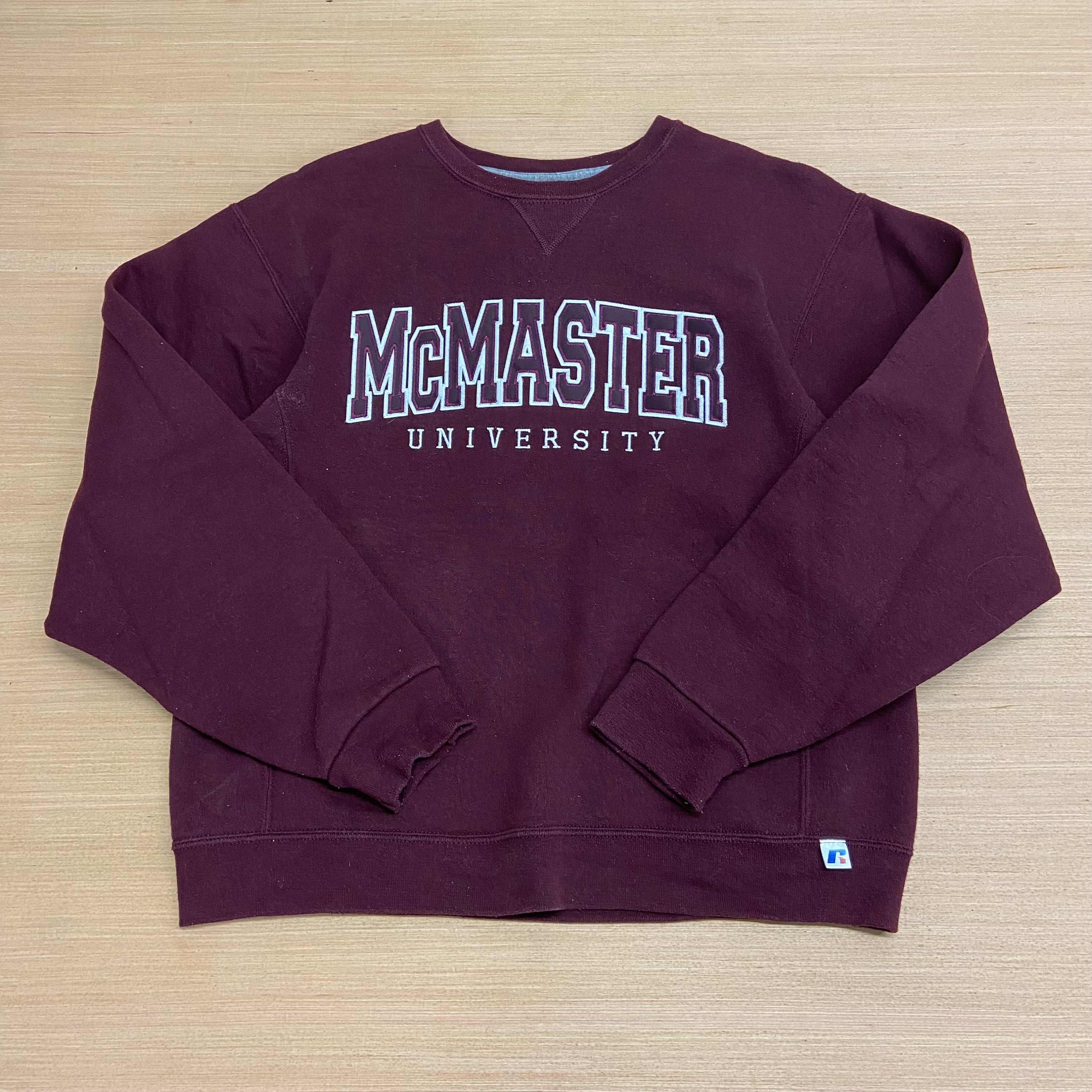 Vintage Mcmaster University Russell Crewneck Sweater Size Medium