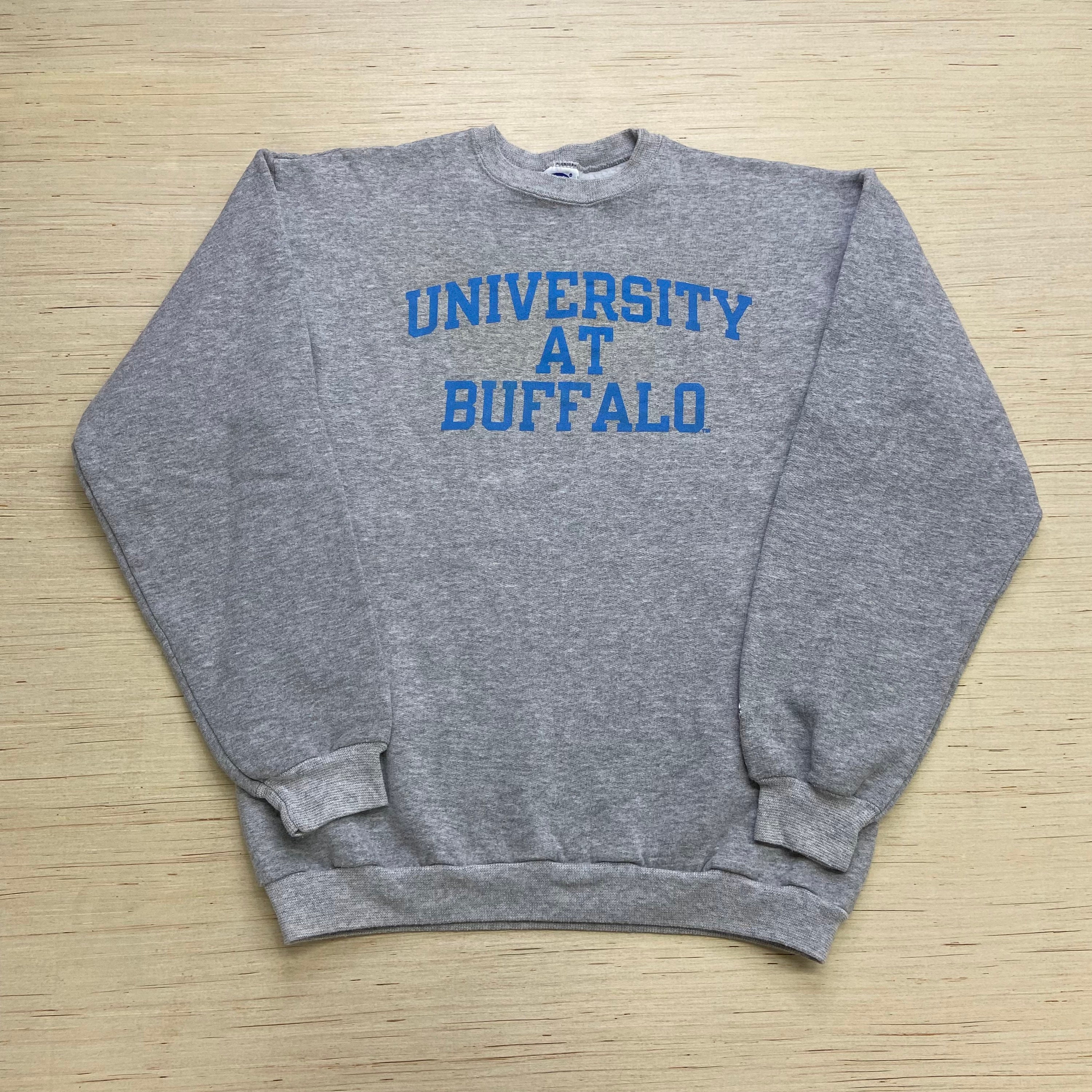 Heren Triblend Buffalo Sweatshirt University of Buffalo Sweatshirt Kleding Herenkleding Hoodies & Sweatshirts Sweatshirts 70s Mens XL Triblend University of Buffalo Spell Out Sweatshirt Grijs USA 