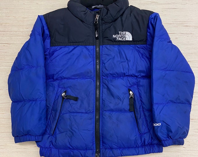 The North Face 700 Puffer Jacket Blue and Black Windstopper - Etsy