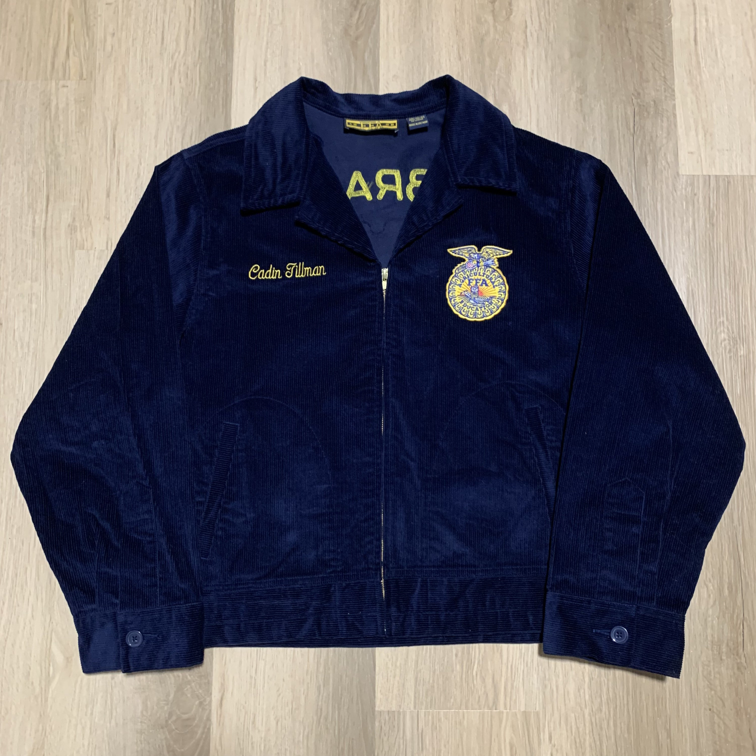 FFA Vintage Corduroy Zip up Chain Stitch Jacket Size 44 - Etsy