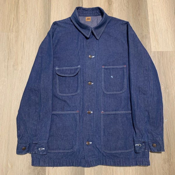 1970s Big Ben Wrangler Button Up Manta forrada WorkWear Denim Chore Jacket