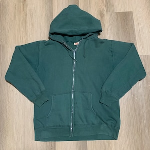 1950s Hanes Windshield Vintage Thermal Lined Zip up Hoodie Sweat
