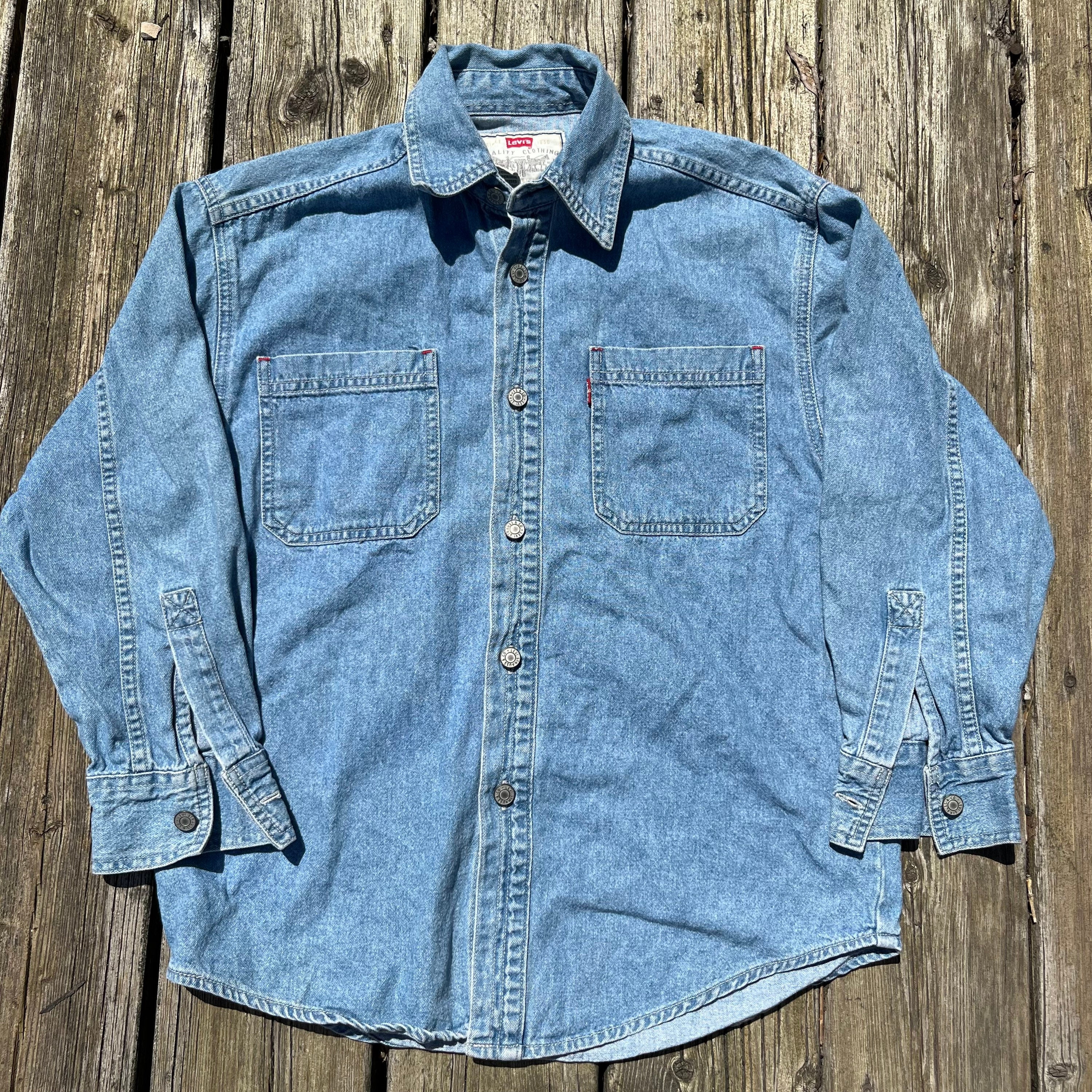 Levis Denim Shirt - Etsy