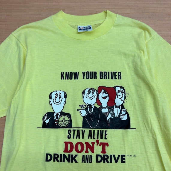 Vintage 1983 Don’t Drink And Drive T-Shirt Size M… - image 2