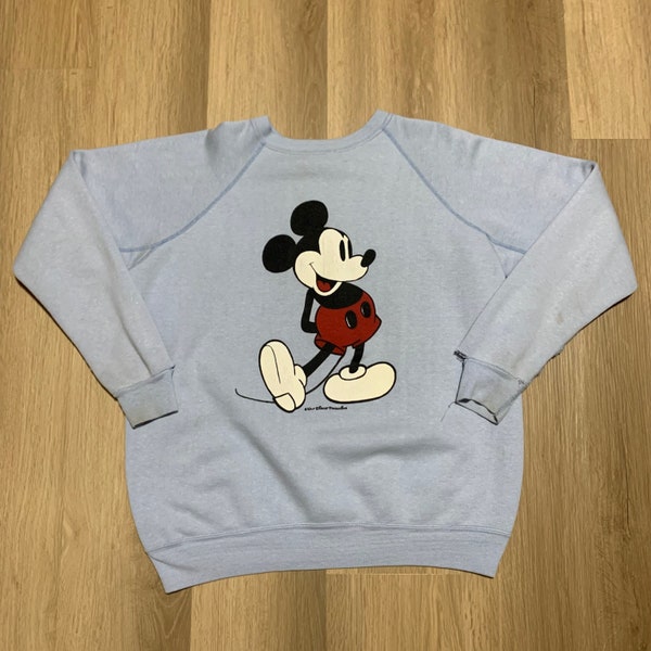Vintage 1970s Disney Mickey Mouse Pullover Crewneck Sweatshirt Size XL