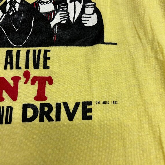 Vintage 1983 Don’t Drink And Drive T-Shirt Size M… - image 7