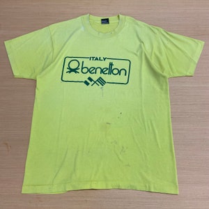 【KOOLOSET】Vintage Benetton Washed Half Tee Vintage 90's United Colors of Benetton 012 T-shirt Retro