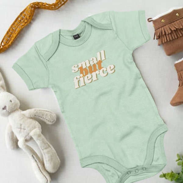 Feminist babygrow: small but fierce, perfect baby shower gift