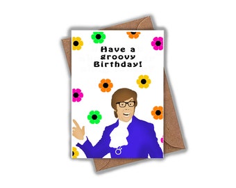 Austin Powers Birthday Card