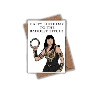Tarjeta de cumpleaños de Xena