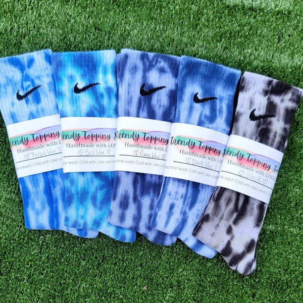 Tie dye socks- hand-dyed nike socks. Engage with these personalized Socks  for kids, Men and Women. Unique, Authentic, and Made with Love.