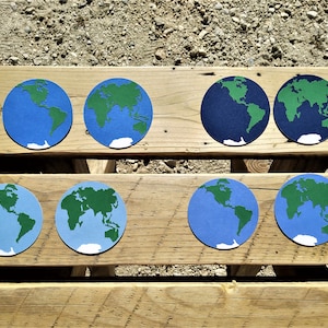 Earth Paper cut out - 2 sided - physical