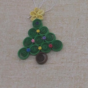 Quilled Template Christmas Tree ornament - digital download