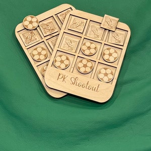 Archivo para cortar y grabar de tres en raya con temática de fútbol *sólo descarga digital* xcs, lbrn, lrbn2, svg, Ai, dxf