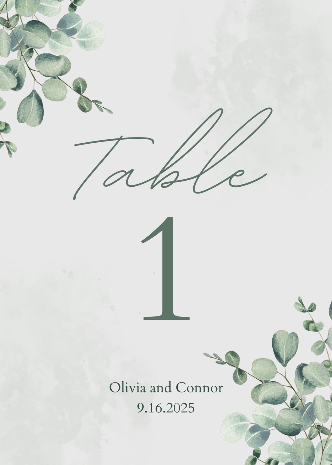 Printable Luxury Wedding Table Numbers Template 5x7 - Etsy