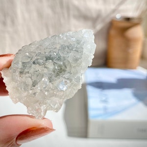 Glittering Druzy All Sides Apophyllite Cluster High Sparkle 36g 4x3x3cm 1.3oz 1.6x1.2x1.2in 2D