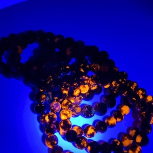 RESTOCKED 10mm Yooperlite Crystal Bead Bracelets Top Quality Semi Precious Gems Mala Beads Silk Tassels Sterling Silver 24k Gold Vermeil