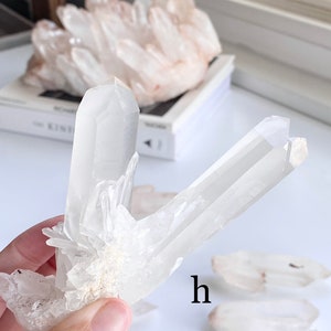 Large Crystal Point Himalayan Quartz Cluster Natural Wand 75-200g 3-9oz 9-14cm 3.5-5.5” Lemurian Raw Point Himalayan Pink Samadhi Quartz