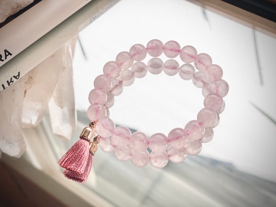 Rose quartz on sale healing crystal bracelet
